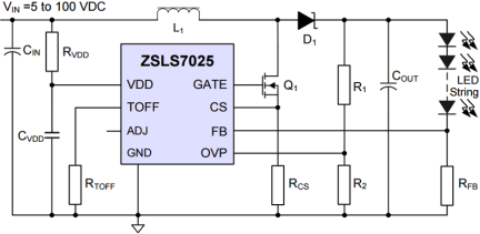 ZSLS7025 - Application Circuit