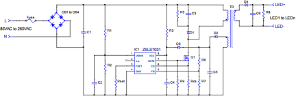 ZSLS7031 - Application Circuit