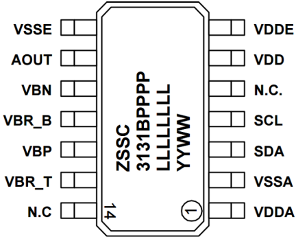 ZSSC3131 - Pinout