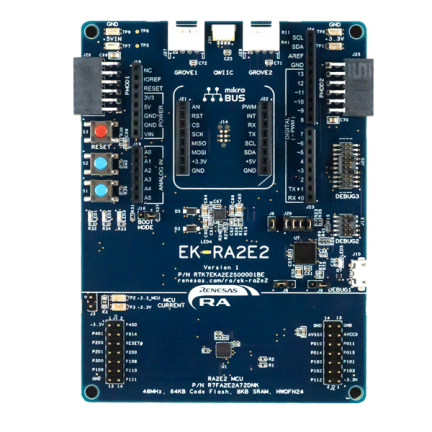 EK-RA2E2 Board Front