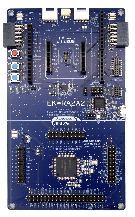 EK-RA2A2 Evaluation Board - Top