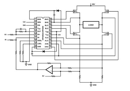 HIP4080A Functional Diagram