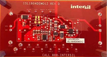 ISL1904DEMO1Z Offline Triac Dimmable Isolated LED Driver Bottom of Demonstration Board