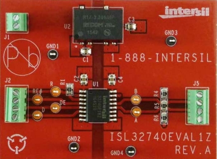 ISL32740EVAL1Z (SOICW) Isolated RS&#8209;485 Transceiver