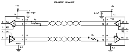 ISL4489E_ISL4491E Functional Diagram