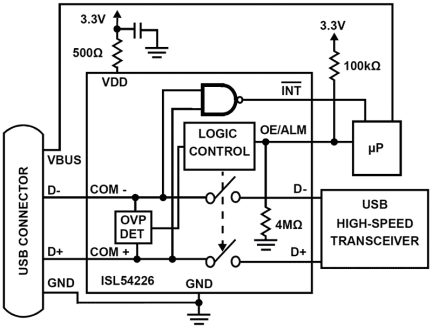 ISL54226 Functional Diagram