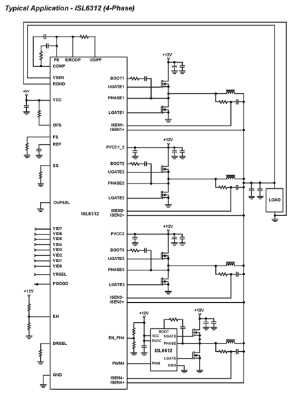 ISL6312 Functional Diagram