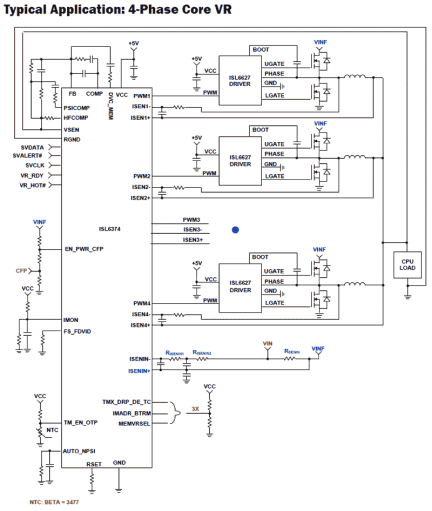 ISL6374 Functional Diagram