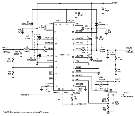 ISL6443A Functional Diagram