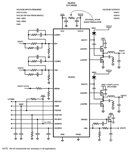 ISL6534 Functional Diagram