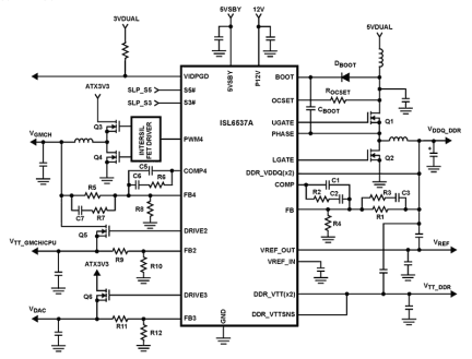 ISL6537A Functional Diagram