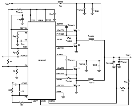 ISL6567 Functional Diagram