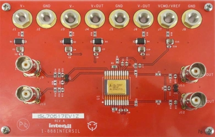 ISL70517SEHEV1Z Rad Hard In-Amp Eval Board