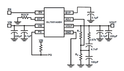 ISL73051ASEH_ISL75051ASEH Functional Diagram