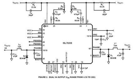 ISL78208 Functional Diagram