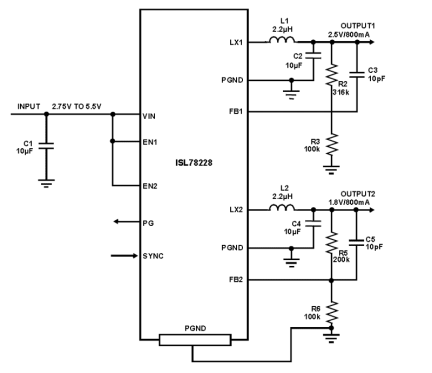 ISL78228 Functional Diagram