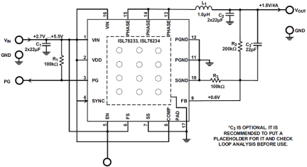 ISL78233_ISL78234 Functional Diagram