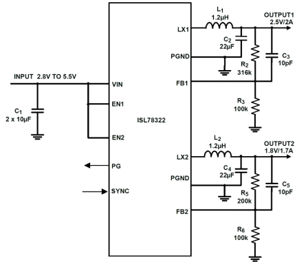 ISL78322 Functional Diagram