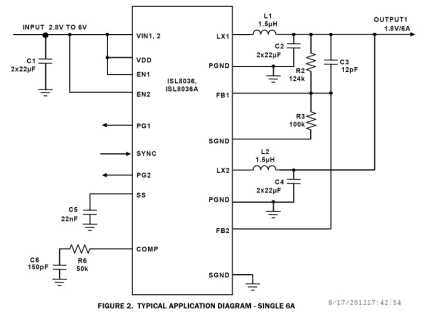 ISL8036_ISL8036A Functional Diagram