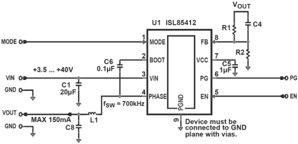 ISL85412 Functional Diagram