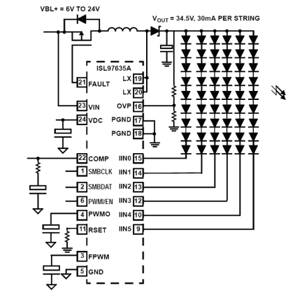 ISL97635A Functional Diagram