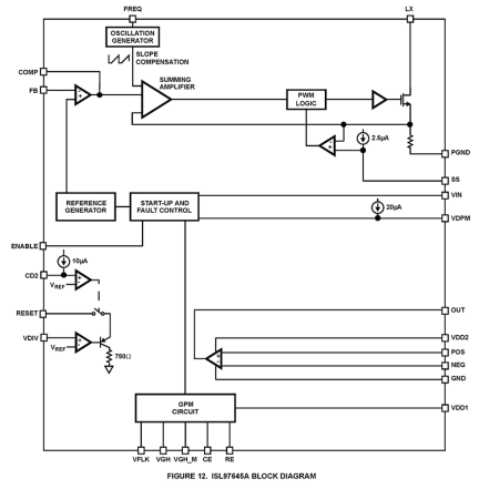 ISL97645A Functional Diagram