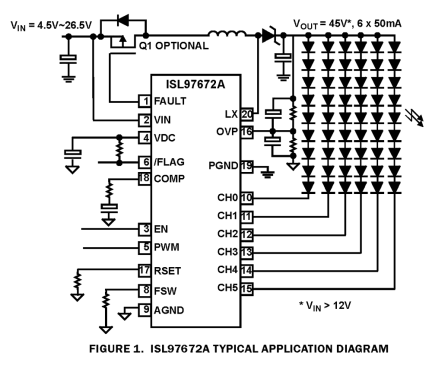 ISL97672A Functional Diagram
