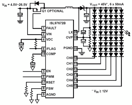 ISL97672B Functional Diagram