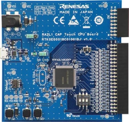 RA2L1 Capacitive Touch CPU Board