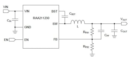 RAA211230 Typical Application Circuit Diagram