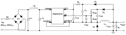 RAA223010 - Typical Buck Application Circuit