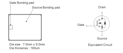 RBA500N10EHWT-2UA01 Chip Dimensions & Circuit