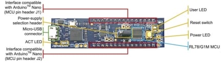RL78/G1M Fast Prototyping Board