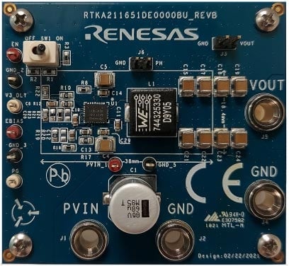 RTKA211651DE0000BU Evaluation Board Top