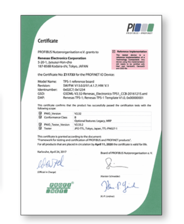 TPS-1 Solution Kit Certification