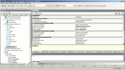 Common Options Setting of C Compiler Package for V850 Family