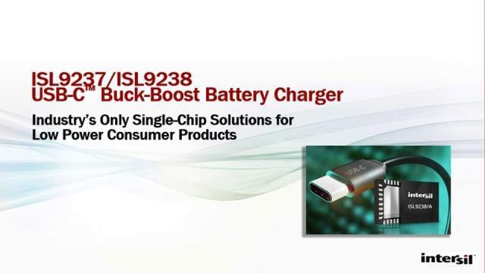 ISL9238 and ISL9237 Buck-Boost Battery Charger