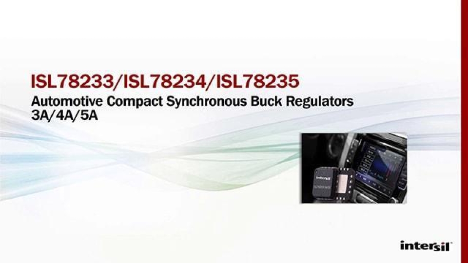 ISL78233-34-35 Automotive Buck Regulators Webinar