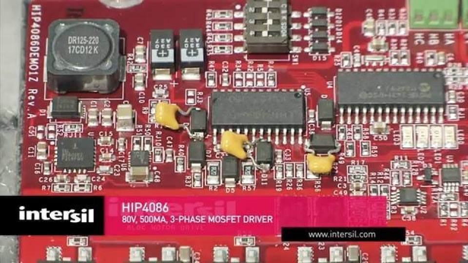 HIP4086 80V 500mA 3-Phase MOSFET Driver