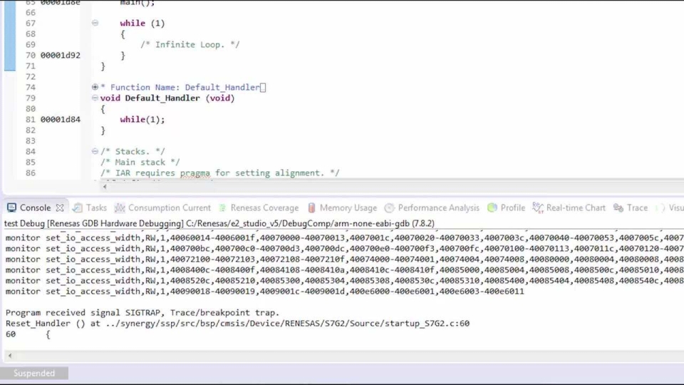 Basic Debugging of a Renesas Synergy Project