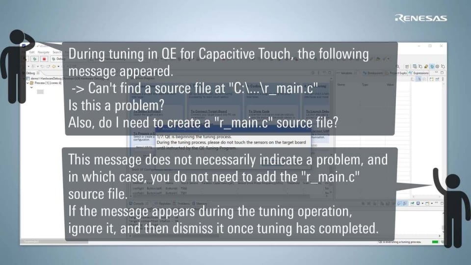 QE for Capacitive Touch Tips - Warning Message Appeared During Tuning