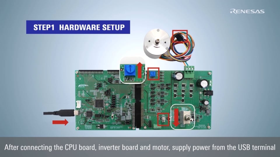 Setup Procedure of Flexible Motor Control Kit for RA6T2 (MCK-RA6T2)