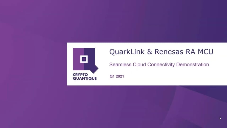 Using QuarkLink to Connect a Renesas RA6M3 to the Cloud (AWS)