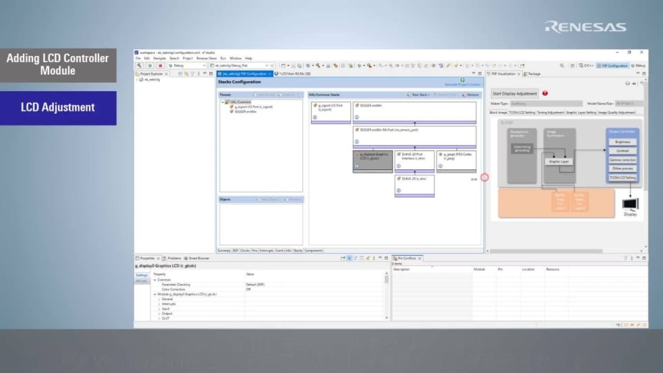 QE for Display[RX,RA] チュートリアル (RA) #2 - LCDの調整