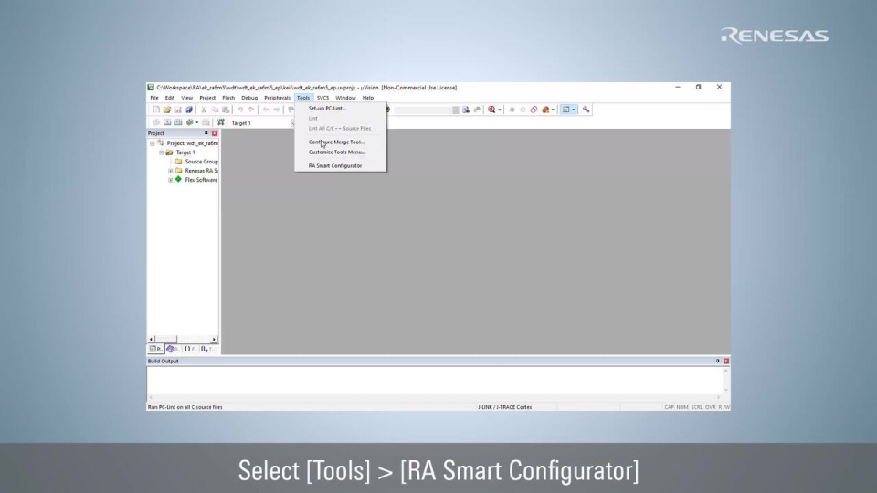 Tips - How to import example project in Arm Keil MDK for RA 