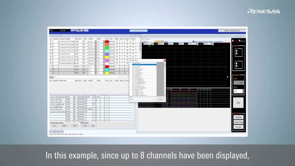 (9) Renesas Motor Workbench Analyzer Increase the number of waveform display candidate channels