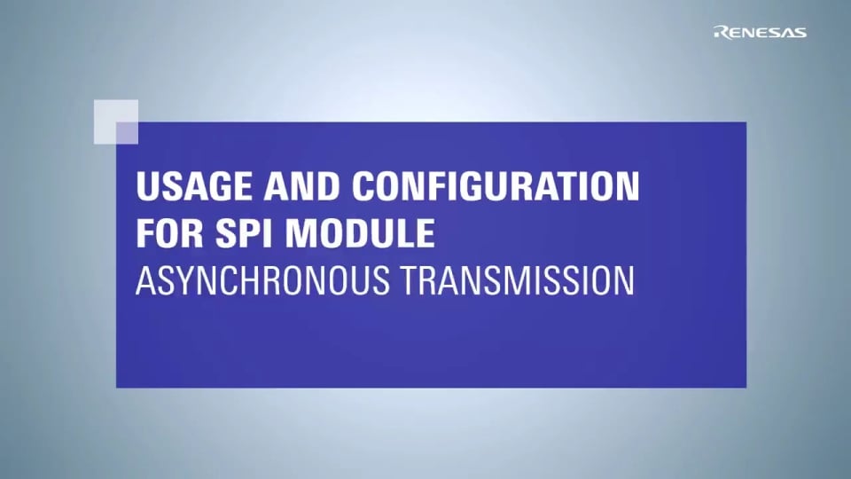 Usage and Configuration for SPI Module: Asynchronous Transmission