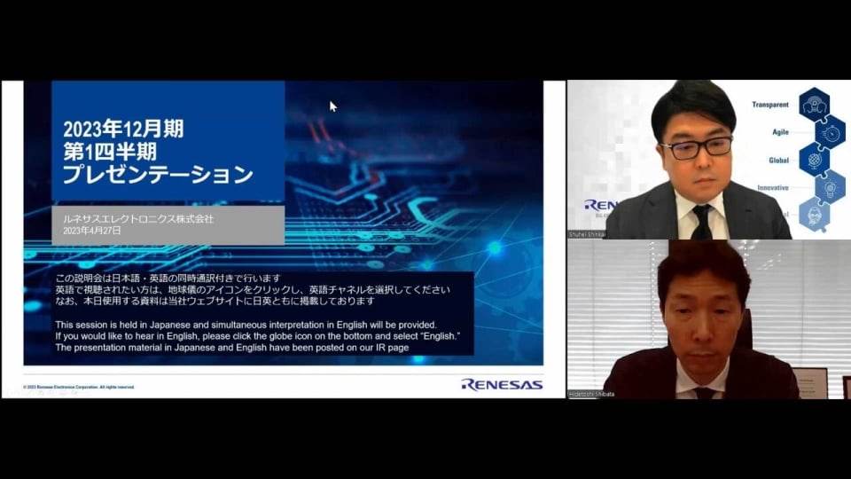2023年12月期 第1四半期決算発表 説明会動画（2023年4月27日開催）
