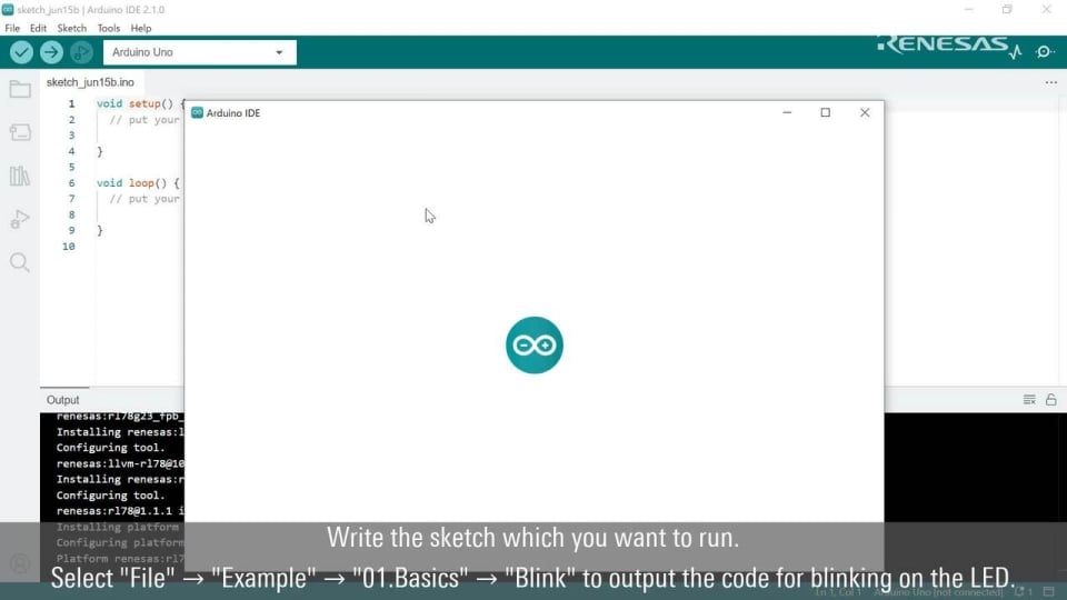 RL78 Arduino Quick start guide - RL78 Arduino Arduino IDE 2 Quick start guide