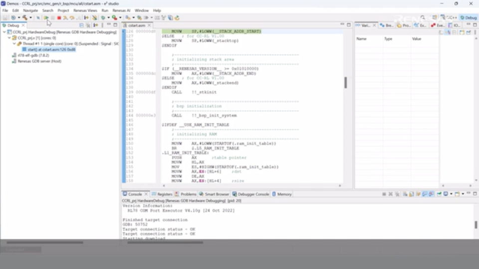 e² studio Quick Start Guide (3/3) - Build and Debug for RL78